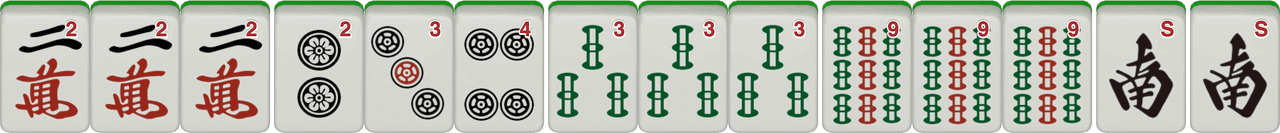 河底捞鱼 Mahjong hand example