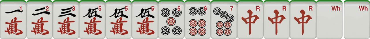 双立直 Mahjong hand example
