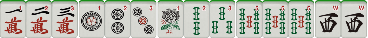 三色同顺 Mahjong hand example