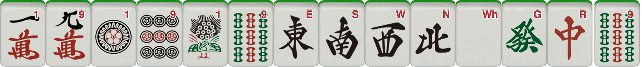 国士无双 Mahjong hand example