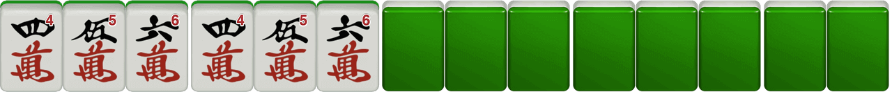 一杯口 Mahjong hand example